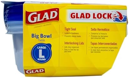 Glad GladWare Big Bowl Food Storage Containers, Large Round, 48 oz - 3 Count (Pack of 6) - Image 6