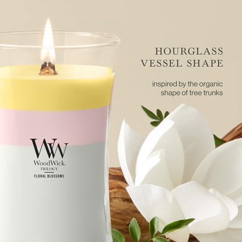 WoodWick Floral Blossoms Tri-Scented Candle, Crackling Wick, 21.5oz - Image 4
