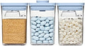 OXO Good Grips 3-Piece POP Container Set with Mini Scoops — Sky Blue, 1.1 Qt/1 L Capacity, Airtight Pop-Up Container with Push-Button Seal, Kitchen Storage Canisters for Cereal and Snacks by Unknown
