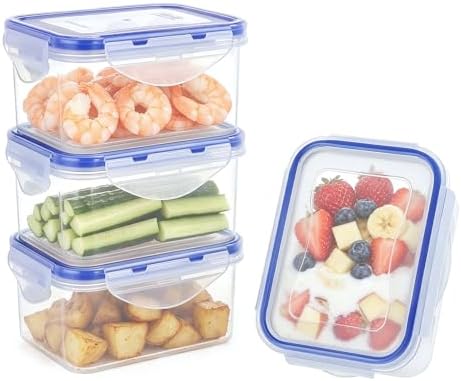 KIGI Small Food Storage Containers, 4 Count (2.1 Cup) by KIGI