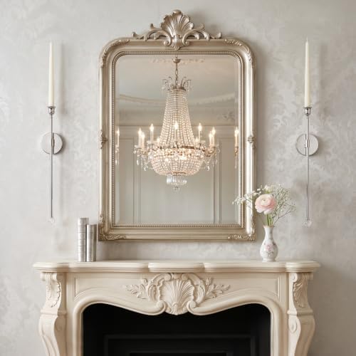 20" Wall Mounted Candle Sconce, 2 Packs, Silver - Image 6
