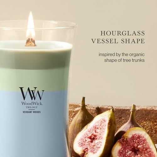 WoodWick Verdant Woods Tri-Scented Candle, Crackling Wick, 21.5oz - Image 4