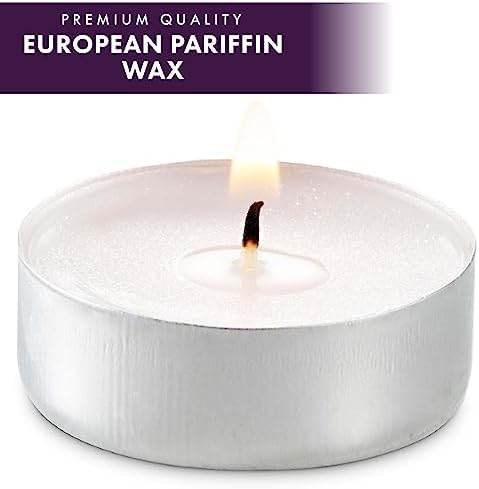 MontoPack Unscented Tea Light Candles Bulk 1000 Pack | 4 Hours, White,Smokeless,Dripless Small Votive Paraffin Tealights | Long-Lasting for Home, Shabbat, Weddings, Events, Emergencies | Mini Candles - Image 2