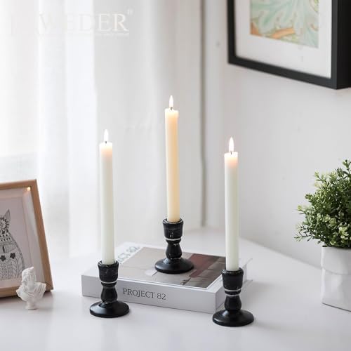 Wooden Candlestick Holders Rustic: Farmhouse Taper Candle Holder - Image 3