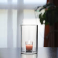 WGVI Hurricane Candle Holder Sleeve, Wide 6", Height 10", Clear Glass Cylinder Candleholder, Chimney Tube, Open Ended Candle Shade, 6 Pieces Bulk by WGVInternational-OpusGlassware