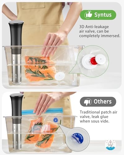 Syntus 60 Pcs Reusable Vacuum Sealer Bags for Food, S+M+L - Image 3