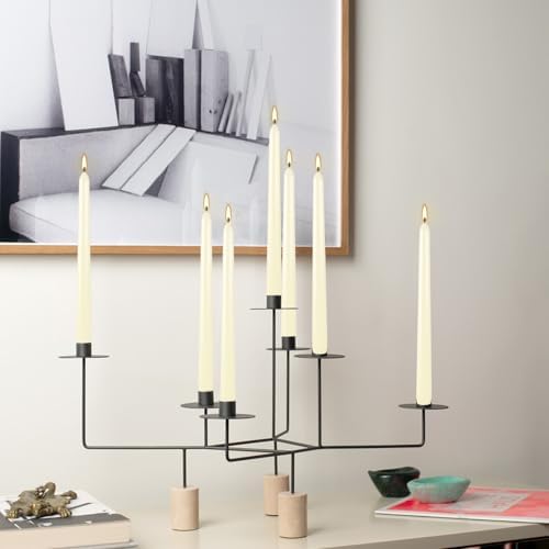 WPONSZU 16 Pack Ivory Taper Candles, 7-8 Hours Burn Time, Unscented, Smokeless and Dripless, 4/5 x 10 Inch for Christmas,Household,Dinner,Wedding,Valentine's Day,Party and Home Décor Candlesticks - Image 5