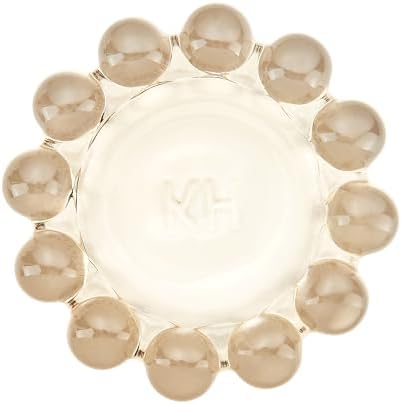 khtumeware Chic Smoky Bubble Glass Candle Dish – Modern Clear Glass Candle Holder for Tealights & Diffusers, Decorative Tray for Home & Tabletop Decor（1 Pack） - Image 3