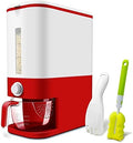 Lenwi 22-25 Lbs Rice Dispenser, Large Cereal Dry Food Storage Containers with Measuring Cup, BPA-Free Household for Kitchen Pantry Organization-Red by Lenwi