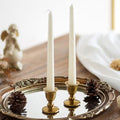 Romadedi Gold Candlestick Candle Holders, Brass Color, Pack of 2 by ROMADEDI