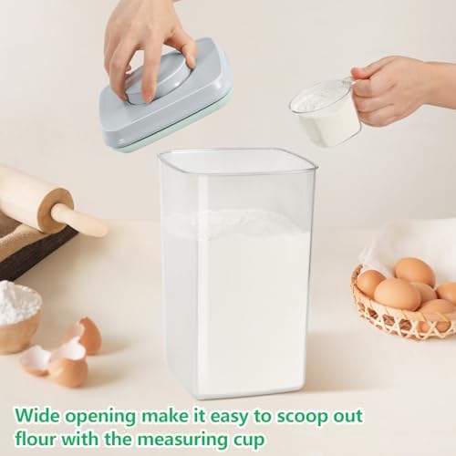 4.2 Qt Airtight Flour Rice Storage Container with Pop-up Lid Sugar Holder - Image 4