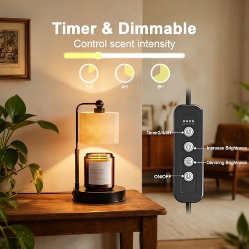 Candle Warmer Lamp with Timer, Adjustable Height Wax Melt Warmer - Image 3