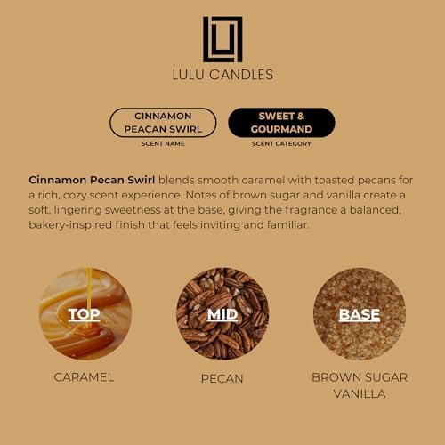 Lulu Candles | Cinnamon Pecan Swirl | Luxury Scented Soy Jar Candle | Hand Poured in The USA | Highly Scented & Long Lasting (9 Oz.) - Image 3