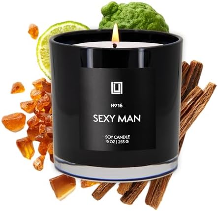 Lulu Candles | Sexy Man | Luxury Scented Soy Jar Candle | Hand Poured in The USA | Highly Scented & Long Lasting (9 Oz.) by LULUCANDLES