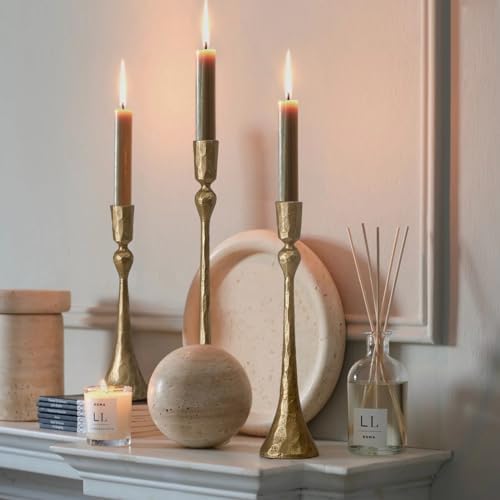 Vintage Cast Iron Taper Candle Holder - Set of 3 Decorative Candle Stand - Image 6