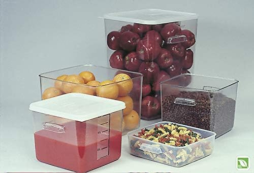 Rubbermaid Commercial Products Plastic Space Saving Square Food Storage Container For Kitchen/Sous Vide/Food Prep, 2 Quart, Clear (Fg630200Clr) (Pack of 2) - Image 5