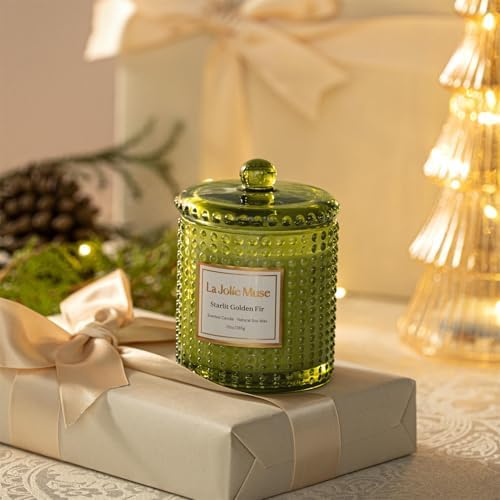 LA JOLIE MUSE Starlit Fir Pine Scented Candles for Home, Natural Soy 55 Hrs - Image 3