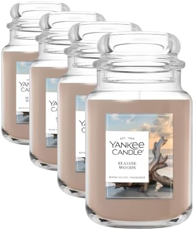 Yankee Candle Seaside Woods Scented Candle, 22oz Jar, Large (Pack of 4) by YankeeCandle