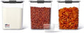 Rubbermaid Brilliance BPA-Free Food Storage Containers with Lids Airtight Kitchen and Pantry Organization Set Includes 3 Containers and Scoops Clear 16 cups by Rubbermaid