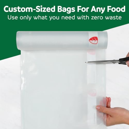 FoodSaver Vacuum Sealer Rolls, 6 Pack 11" x 15' Rolls (90 Total Feet), BPA-Free Custom Size Storage Bags for Food, Sous Vide, and Meal Prep - Image 2
