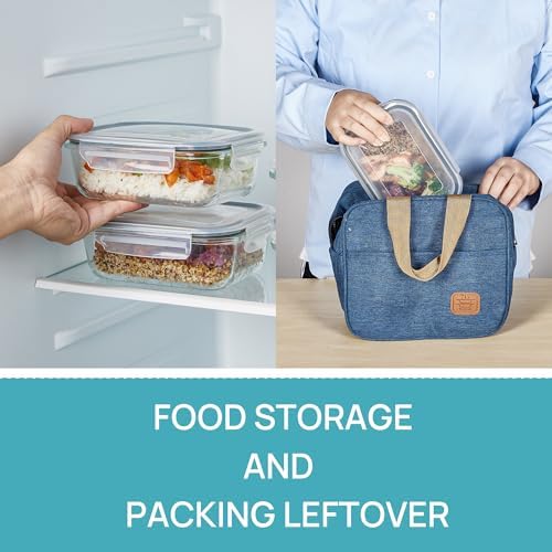 Vtopmart 2Pack 22oz Glass Storage Containers with Lids - Image 5