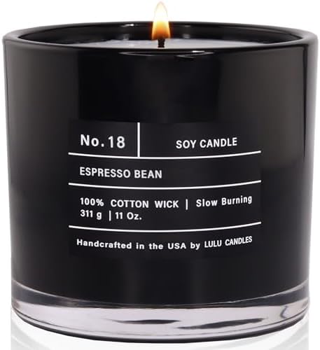 Lulu Candles | Espresso Bean | Luxury Scented Soy Jar Candle | Hand Poured in The USA | Highly Scented & Long Lasting,11 Oz. by LULUCANDLES