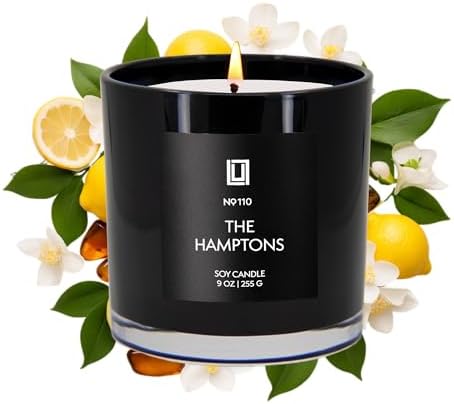 Lulu Candles | The Hamptons - Fresh Citrus & Ocean Mist | Luxury Scented Soy Jar Candle | Hand Poured in The USA | Highly Scented & Long Lasting (9 Oz.) by LULUCANDLES