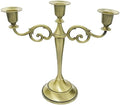 3-Arm Metal Candelabra Candle Holder Table Centerpiece, Bronze by Viscacha