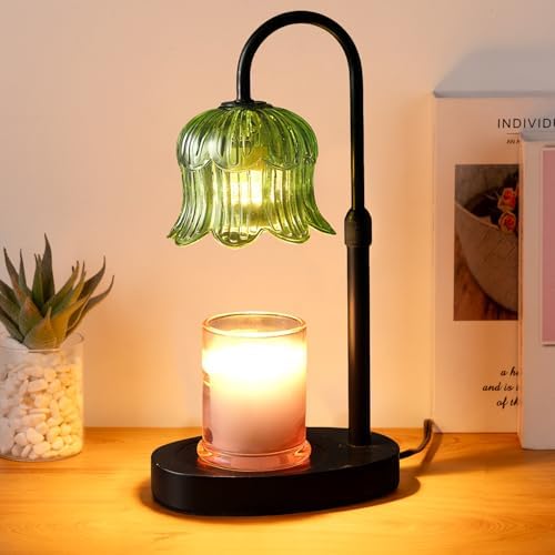 CRMILL Candle Warmer Lamp Electric Timer - House Gifts New Home Bedroom Decor Candle Lamps Green Candle Lights by Unknown