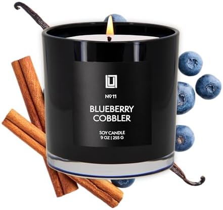 Lulu Candles | Blueberry Cobbler | Luxury Scented Soy Jar Candle | Hand Poured in The USA | Highly Scented & Long Lasting (9 Oz.) by LULUCANDLES