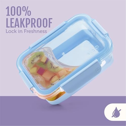 Ello Duraglass Refresh 3.4 Cup Meal Prep Containers, 10 Pc, Everest - Image 5