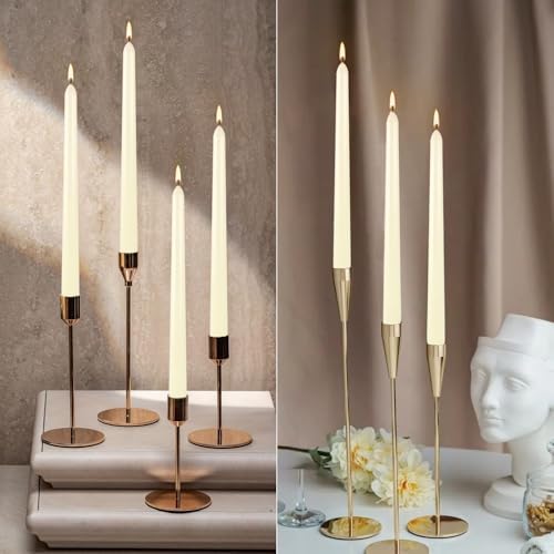 WPONSZU 16 Pack Ivory Taper Candles, 7-8 Hours Burn Time, Unscented, Smokeless and Dripless, 4/5 x 10 Inch for Christmas,Household,Dinner,Wedding,Valentine's Day,Party and Home Décor Candlesticks - Image 3