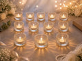 Clear Tea Light Candle Holders Set of 12,2"x 1.4" by Unknown