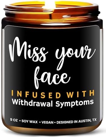 Funny Friendship Candle, I Miss Your Face Funny Gifts for Friends by RosaVila