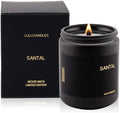 Lulu Candles | Santal | Wood Wick | Luxury Scented Soy Jar Candle | Hand Poured in The USA | Highly Scented Long Lasting (8 Oz. Mason Jar) by LULUCANDLES