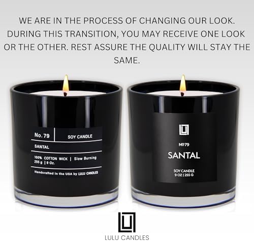 Lulu Candles Santal Scented Soy Candle 9 Oz Sandalwood Amber Home Fragrance - Image 3