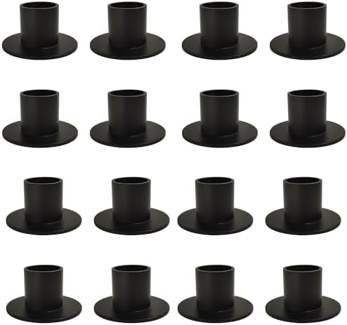 GUTE Taper Candle Holder Matte Black Iron Candlestick Decor Farmhouse 16Pcs by GUTE
