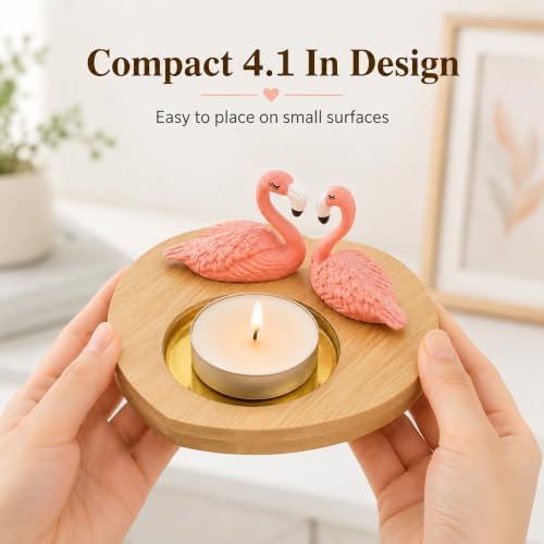Pink Flamingo Candle Holder, Tea Light Holder for Romantic Decor - Image 4