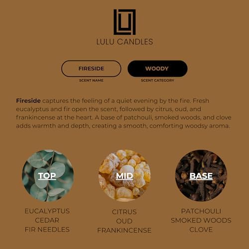 Lulu Candles | Fireside | Smells Like a Bonfire | Luxury Scented Soy Jar Candle | Hand Poured in The USA | Highly Scented Long Lasting (9 Oz.) - Image 3