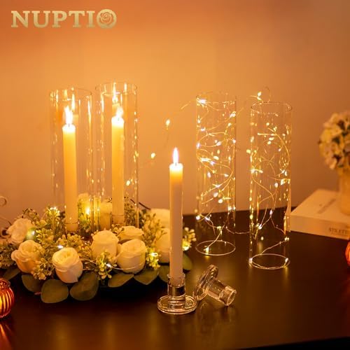 NUPTIO Hurricane Candle Holder for Candlesticks: 11.8" H Set of 10 - Image 2