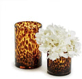 Two's Company Set of 2 Tortoise Candleholder Vase, Includes 2 Sizes, Tealight and Votive, Glass, 4 and 5 inches Height by TwosCompany