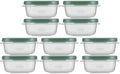 Food Storage Containers, Rubber Maid, Blue Spruce, 1.25 Cup Food Storage Containers, 20 Piece Set, Easy Find Lids, 10 Containers, 10 Lids by Utensilux