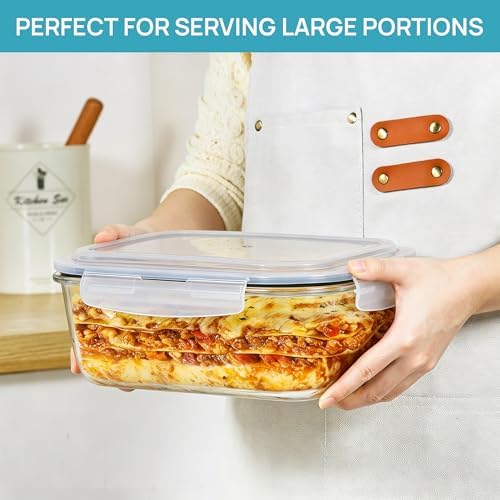 Vtopmart 1Pack 2260ml/76.4oz Extra Large Glass Storage Container with Lid - Image 3