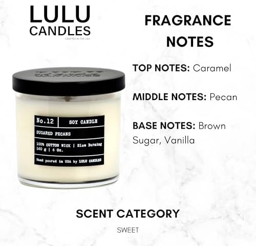 Lulu Candles | Sugared Pecans | Luxury Scented Soy Jar Candle | Hand Poured in The USA | Highly Scented & Long Lasting (6 Oz.) - Image 2