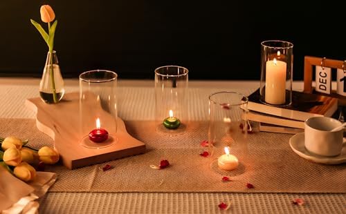CYS EXCEL 2 PCS (H:6" D:3") Open Ended Glass Hurricane Candleholder Tube Shade | Open Flame Candle Chimney Tube Cover | Bottomless Cylinder - Image 5
