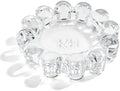 khtumeware Chic Clear Bubble Glass Candle Dish – Modern Clear Glass Candle Holder for Tealights & Diffusers, Decorative Tray for Home & Tabletop Decor（1 Pack） by khtumeware