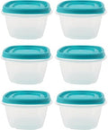 Food Storage Containers, Rubber Maid, Green, 2 Cup Food Storage Containers, 12 Piece Set, Easy Find Lids, 6 Containers, 6 Lids by Utensilux