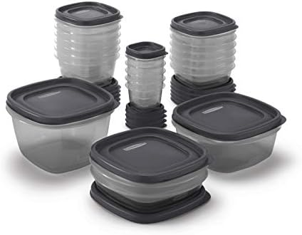 Rubbermaid EasyFindLids Food Storage Containers with SilverShield Antimicrobial Protection, 42-Piece Set, BPA-Free, Grey - Image 2