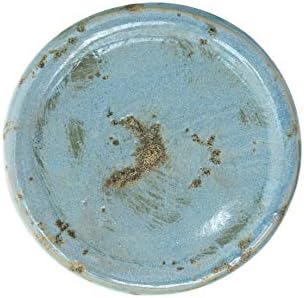 Creative Co-Op Small Distressed Blue Terracotta Pillar Candle Holder - Image 4
