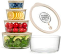 Vase & Vessel Glass Nesting Bowls, Circular, Set of 4, Clear/Beige by VaseVessel